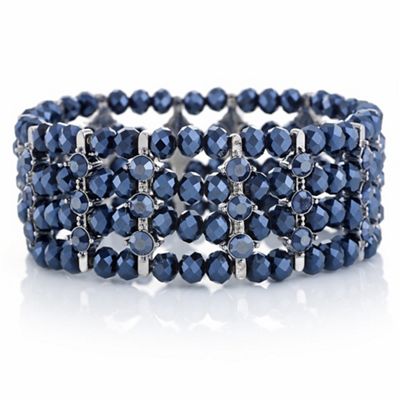 Designer blue tonal bead bracelet